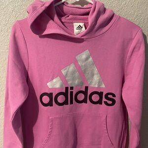 Girls Adidas Pink Hoodie Pullover- L